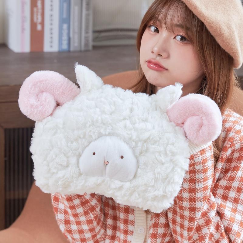 Electric Plush Hot Water Bottle: Washable, Cute Warm Baby Compress Bag & Hand Warmer