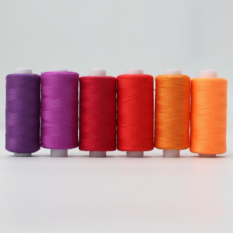 Colorfast Polyester Sewing Thread - 6 Spools (400 Yards Each) for DIY Handcrafts