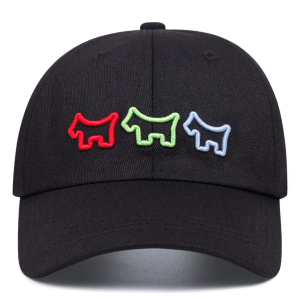 Embroidered Snapback Cap Cartoon Pattern Visor Hat Hip-hop Style Baseball Cap For Camping Hiking