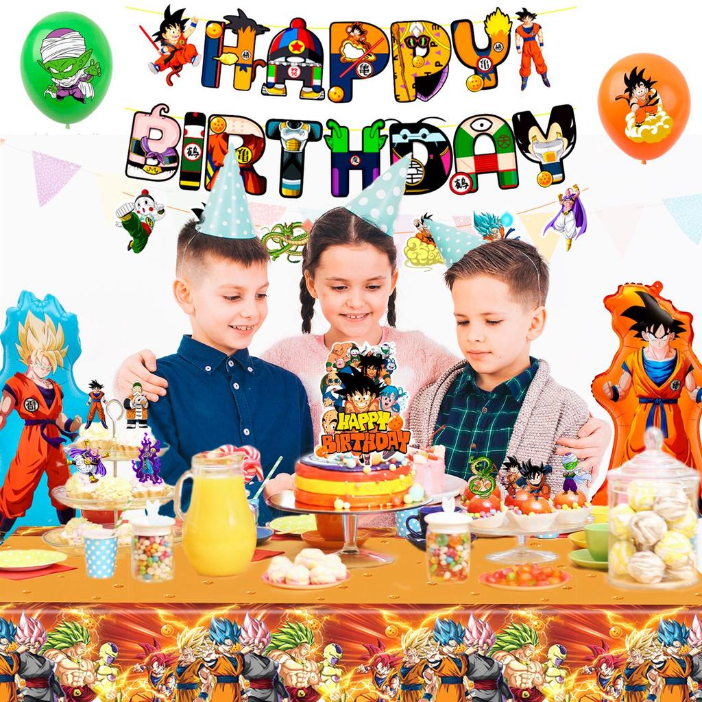 31pcs Cartoon Birthday Party Supplies, Cartoon Party Decorations Set - Cartoon Banner Cake Decorations and Cartoon Birthday Balloons for Kids
