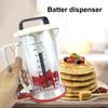 900ML Batter Dispenser with Measuring Label Pancake Batter Dispenser Cupcake Waffle Muffin Mix Crepe & Cake Batter Separator