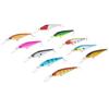 10pcs Artificial Hard Fishing Lures with 3D Eyes and Steel Ball, Floating Minnow Bait 10.5g