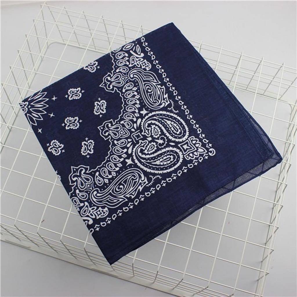 kakatrend bandana paisley 100% cotton navy blue adult bandana handkerchief cotton bandana unisex durag large size men's navy 55cm x 55cm