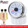 HD 2" 52m Oil Pressure Gauge Meter 0-10Bar 0~150PSI With 7 Colors LED Backlight 1/8NPT Oil Press Sensor For Boat Car Truck 9-32V