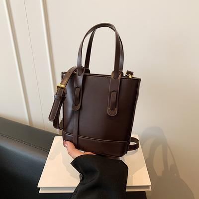 Fashion Portable Bucket Bag Women's Korean Version of Simple Casual Shoulder Bag 2025 Autumn Niche Trend Versatile