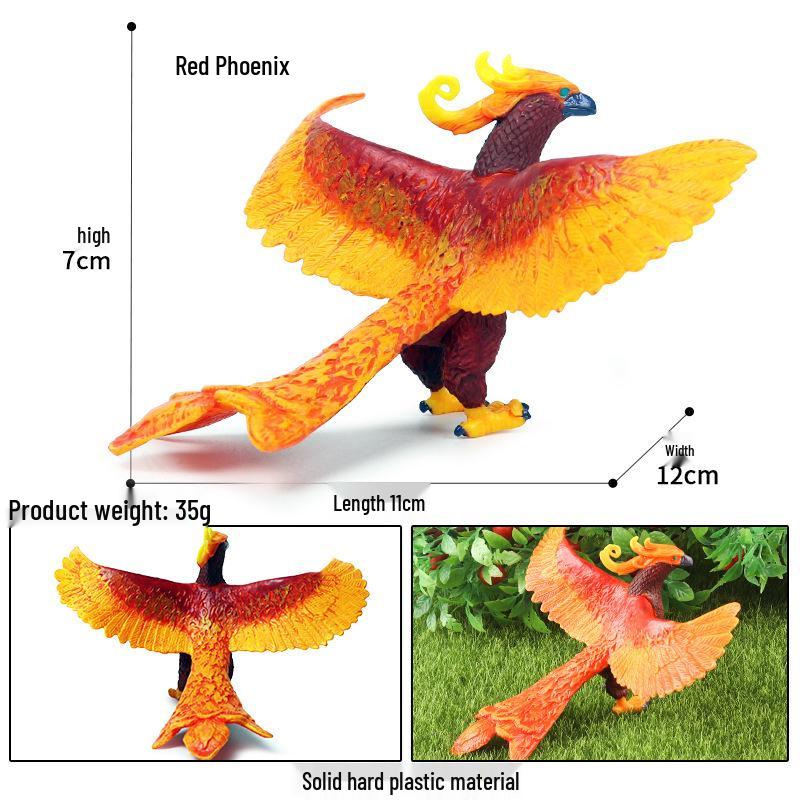 Children's Animal Simulation Toy Set: Eagle, Falcon, Secretary Bird, Owl Figurines