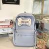 Cute girl versatile casual backpack this year popular solid color simple junior high school student schoolbag girls backpack