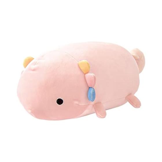 Ribuhaato Polyester Bolster Cushion Marshmallow Aquamie Axolotl (Total Length Approx. 15cm) Plush Toy 48051-23