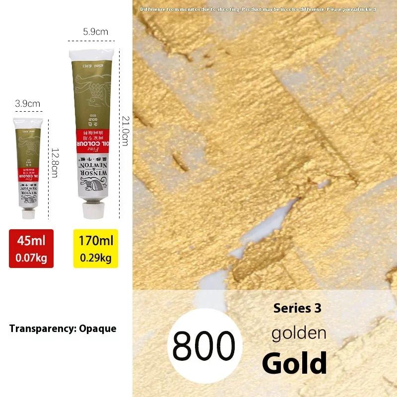

Winsor & Newton Олійна фарба Художня 45мл Професійний Пігмент для Акрилового Малювання Тюбик для Початківців Малювання Графіті Тканина 53Кольори золотий