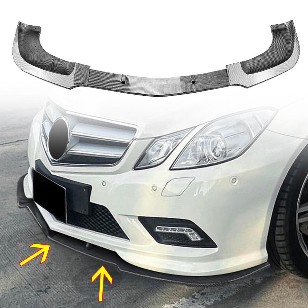 Para Mercedes Benz Clase E W207 C207 Coupé 2009-2012 Labio Divisor Spoiler Delantero Negro Mate Brillante Aspecto Fibra de Carbono