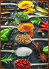 Kitchen Themed Wall Art Decor Colorful Spice and Spoon In Table Metal Tin Sign Food Cooking Ingredients Metal Art Print Decor