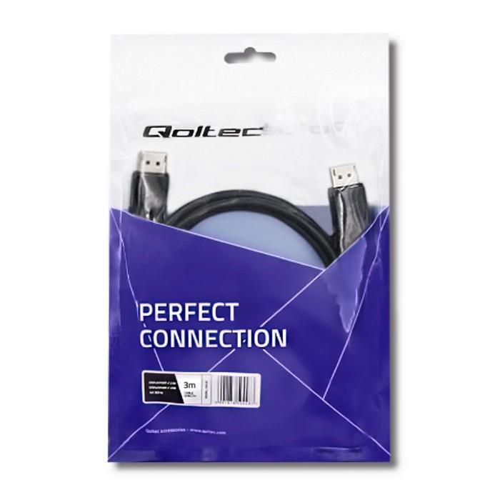 Qoltec DisplayPort V1.1 Męski | DisplayPort V1.1 Męski | 4K | 3m