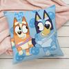 Bluey-B-B-Blueys Pillow Case Pillowcase Anti-dustmite Pillow Invisible Zipper Silky Short Plush Sofa Cushion Cover