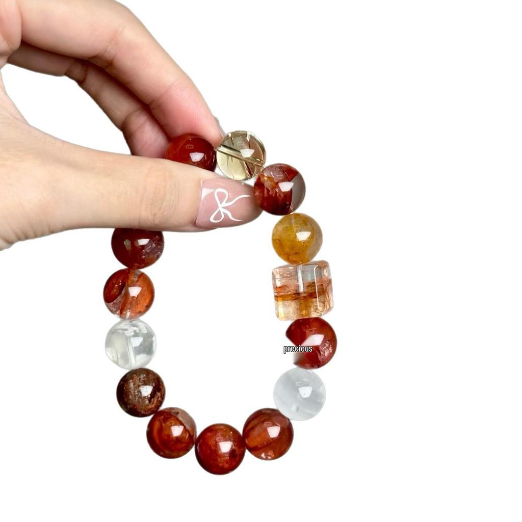 Autumn Essential: Vibrant Red Crystal Glue Flower for a Mature Look