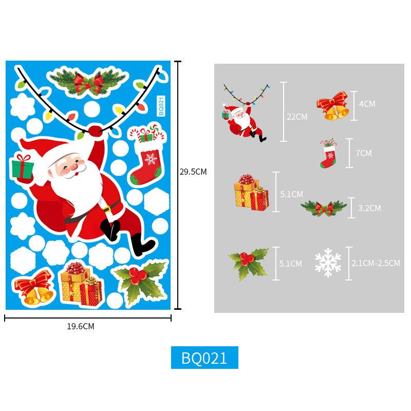 Weihnachtsspiegel-Aufkleber, Weihnachtsmann, Schneemann, Elch, Fensteraufkleber, Schneeflocke, Fensteraufkleber, Frohe Weihnachten, Frohes Neues Jahr 2025