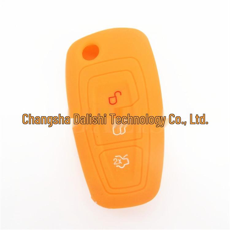 Silikon-Autoschlüsselhülle für Ford 3-Tasten-Fernbedienung - Mehrfarbig, Sturzsichere Schutzschale