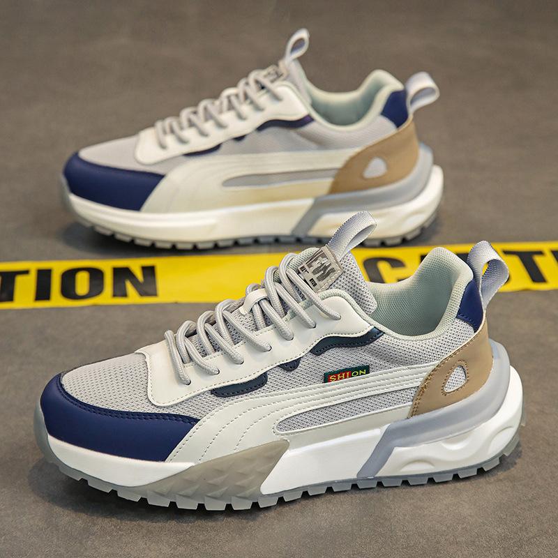 Scarpe da Ginnastica da Uomo con Lacci Scarpe Vulcanizzate da Uomo Traspiranti Scarpe Resistenti all'Usura da Uomo Rete Scarpe da Corsa da Esterno Tenis
