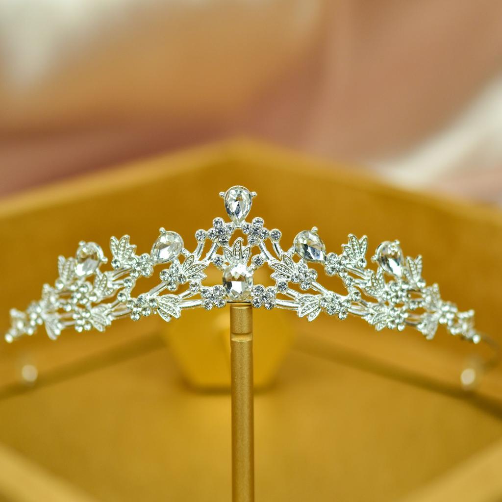 New Crystal Children's Princess Crown Tiara Girl Crown Birthday Hair Accessories Girls Stage Performance Tiara