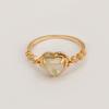 Heart Shape Rinestone Rings Copper Vintage Rings Fashion Shining Open Ring  Ladies