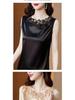 Women's Plus Size Satin Lace V-Neck Sleeveless Camisole Blouse - Spring/Autumn Trend