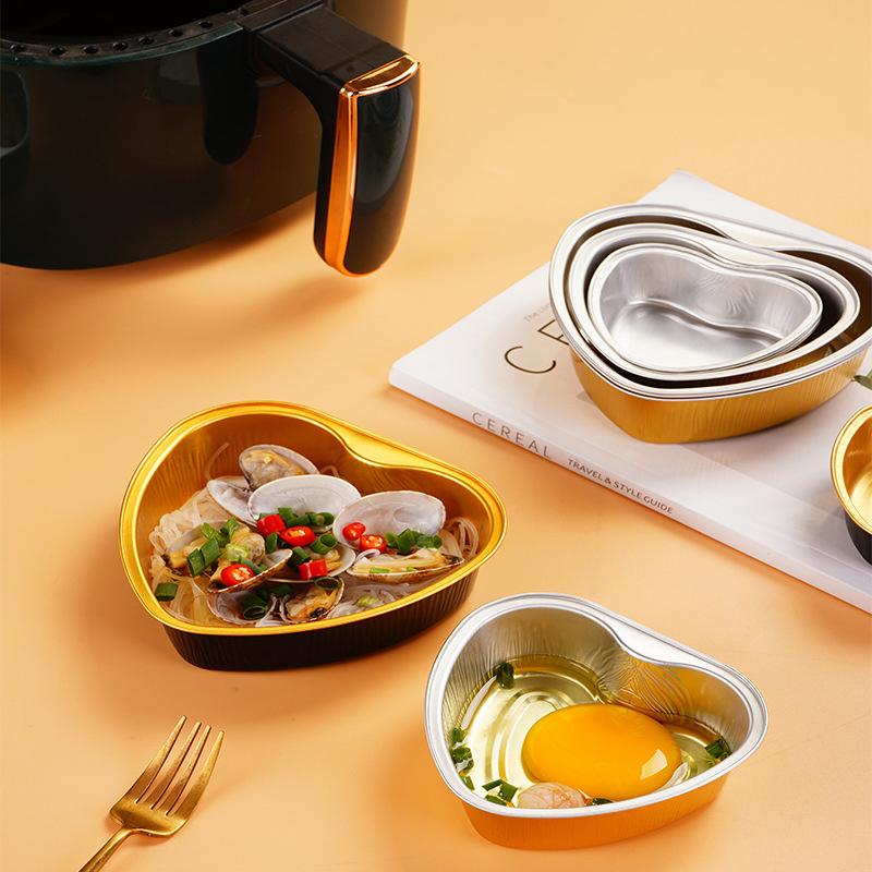 10Pcs Aluminum Foil Cupcake Cups Non-Stick Foil Baking Cups 100Ml Pudding Dessert Cups Party Wedding Party Supplies