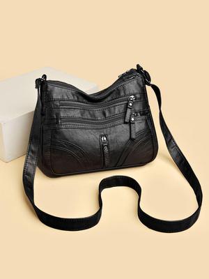 Damen Echtleder Umhängetasche - Frühling/Sommer 2024 Mode - Vielseitige Rindsleder Schultertasche für Damen
