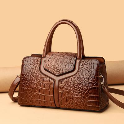 New Leather Women Messenger Bags Crocodile Female Crossbody Shoulder Hand Bags For Women  High Quality Ladies Handbags