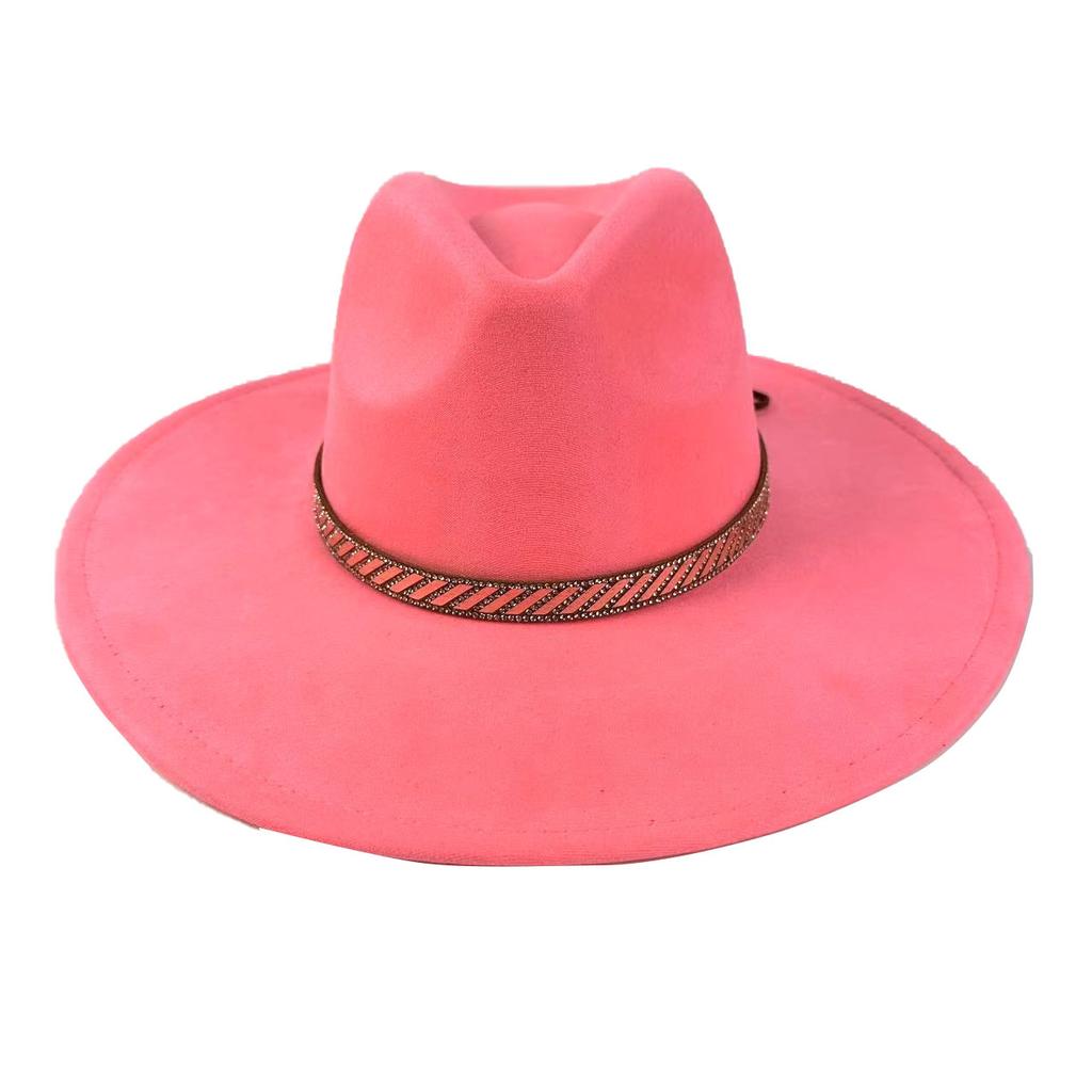 European And American Style Western Cowboy Hat Men And Women Suede Knight Top Hat Sunshade Sunscreen Jazz Hat