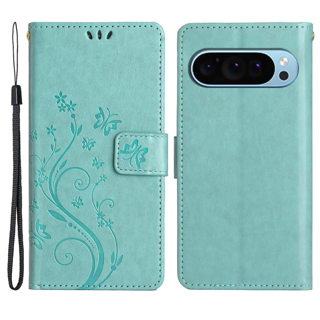 For Google Pixel 9/Pixel 9 Pro Case Butterfly Pattern PU Leather Wallet Phone Cover