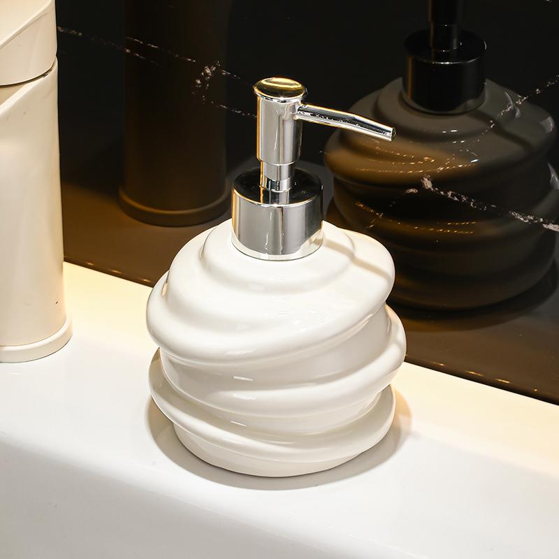 300ML Ceramic lotion Bottle Hotel Toilet Hand Wash Liquid Press Bottle Body Wash Shampoo Dispensing Bottle soap dispenser