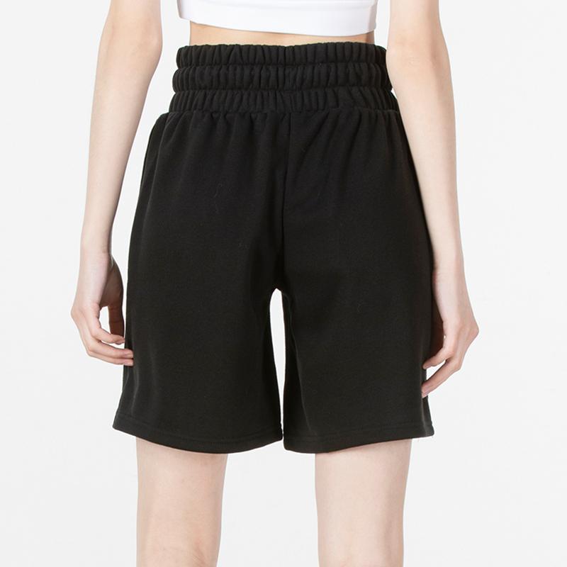 Puma Solid Color Logo Casual Knit Shorts Women Bottoms Black 535270-01