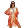 Women's Tassel Cardigan Beach Cover-Up Shawl: Sun Protection Bikini Cover, European & American Style, Hollow Out Design
