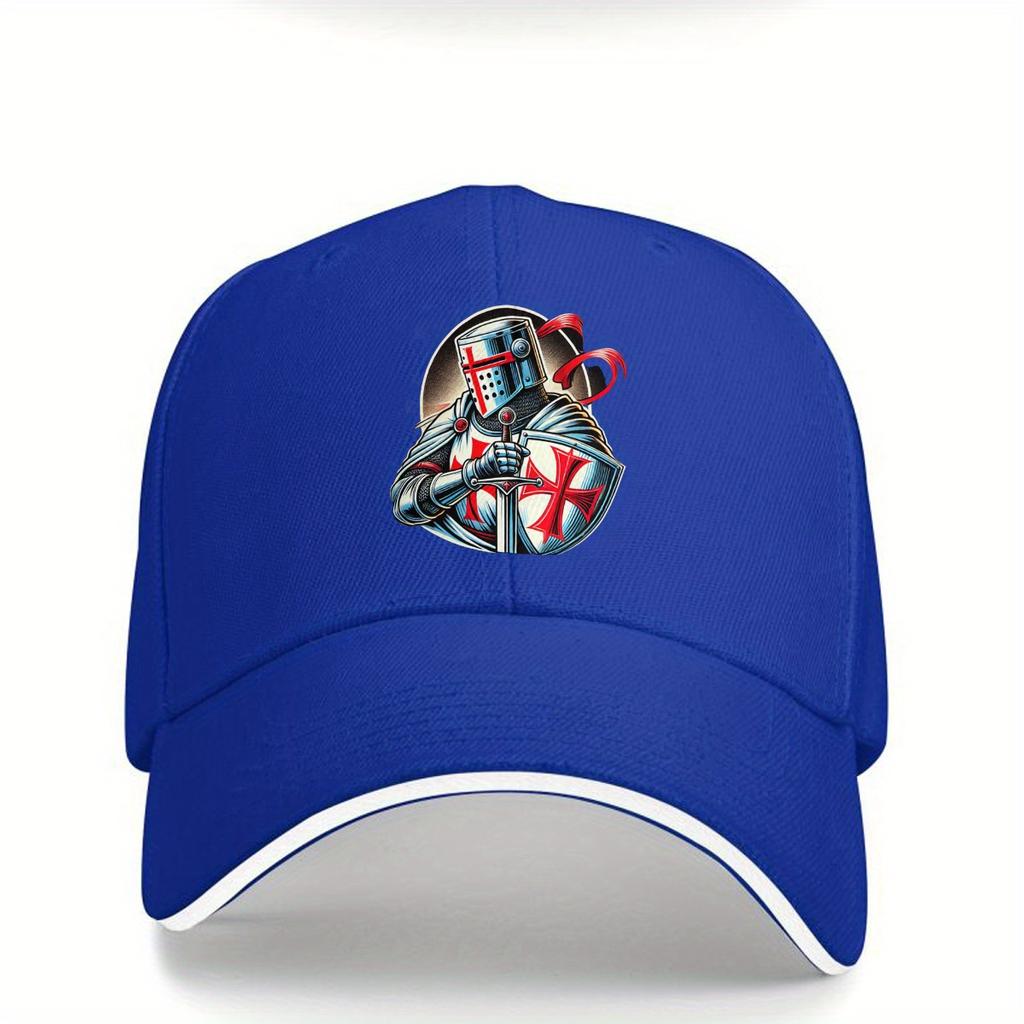 Crusader Templar Knight Red Cross Baseball Cap Polyester Sun Hat for Men and Women