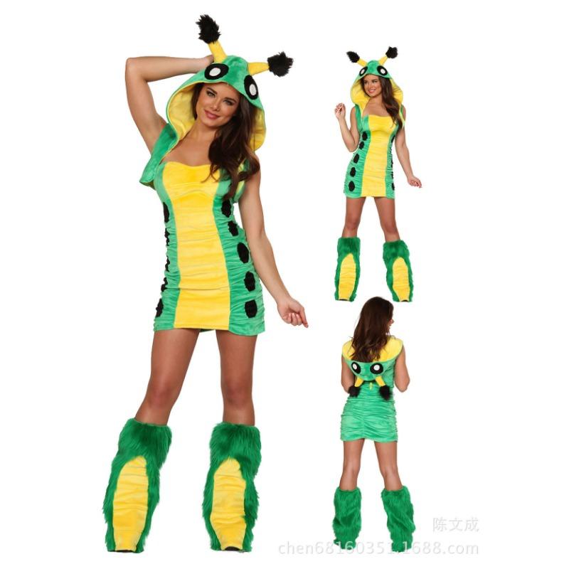 Cosplay Halloween Party Costume, Leopard Print Wolf with Big Tail, Game Costume, Catwoman Role-playing Uniform