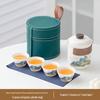 Lingxue Mutton Fat Jade Porcelain Travel Tea Set