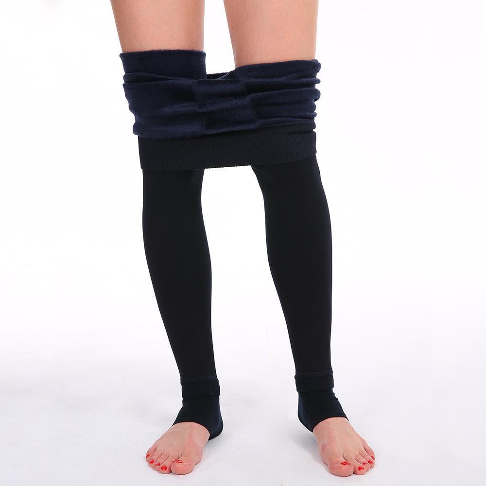 Pearl Fleece Tight Pants for Women, Autumn and Winter Fleece Thickened One-piece Tights, Warm Leggings