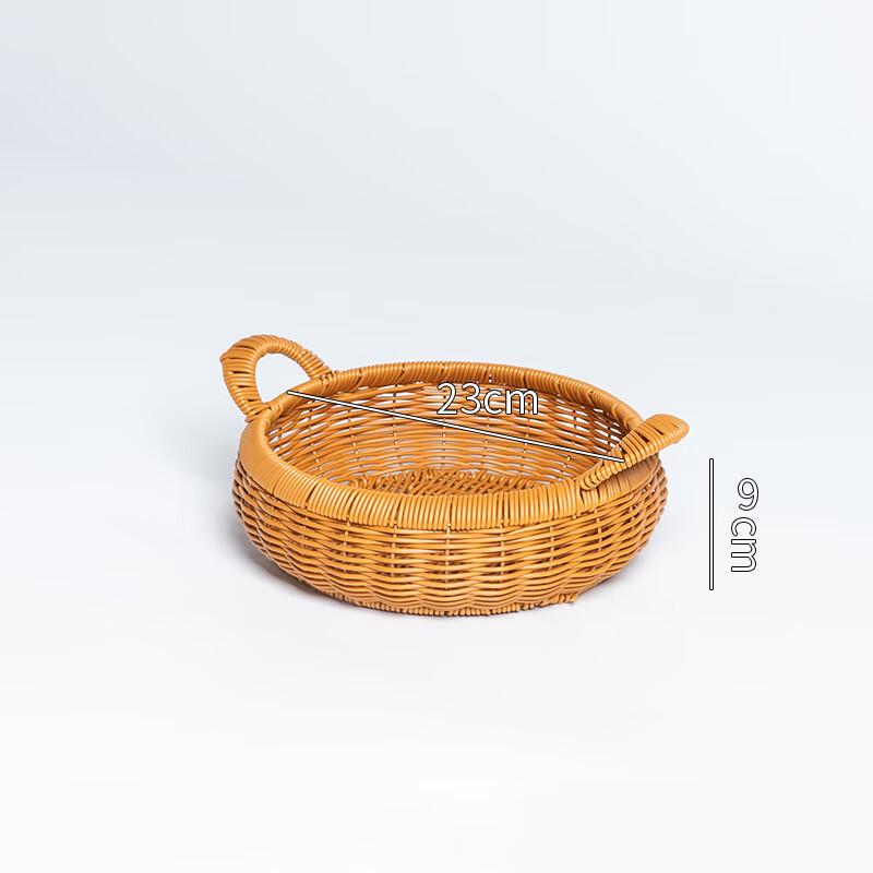 Hand-Woven Bamboo Storage Basket with Handles