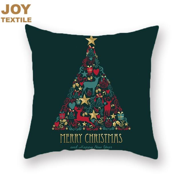 45x45cm Christmas Pillowcase Decorative Linen Cushion Cover For Sofa Printed Pillow Car Cushion Christmas Home Decor