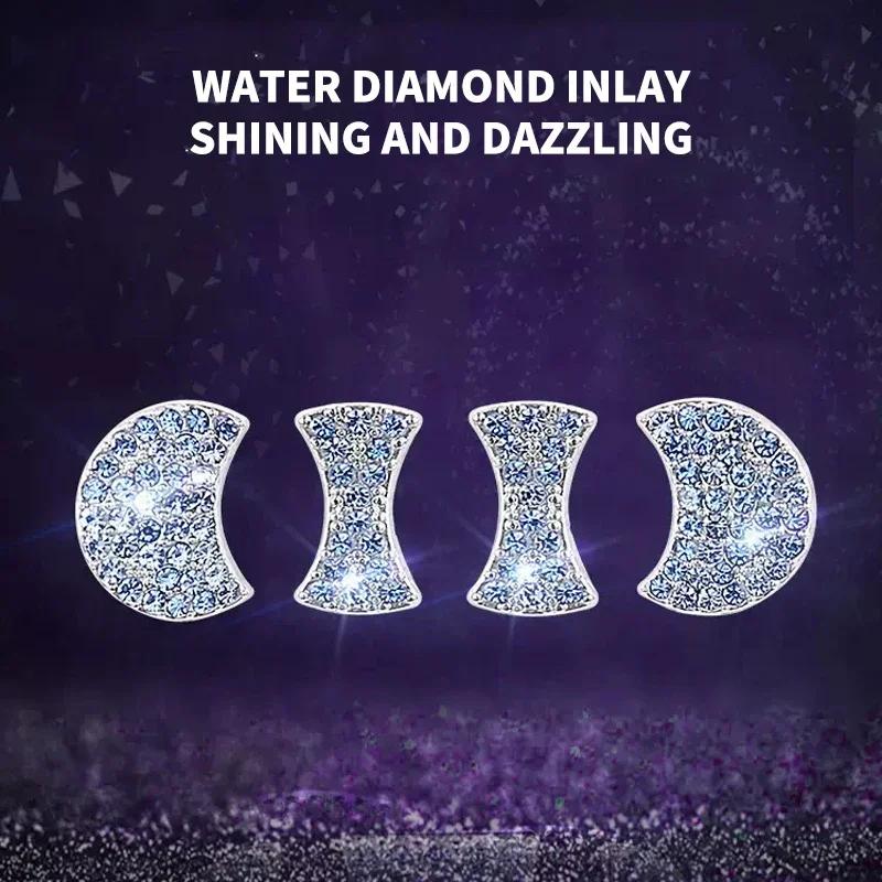 Diamond Car Steering Wheel Emblem Interior Sticker For PP7 A3 A4 B7 B8 B6 A6 C6 C5 Q5 B7 B9 A1 8I 8P 8V Q3 A7 4F C7 A5 Q7 Q8 A8 7PP
