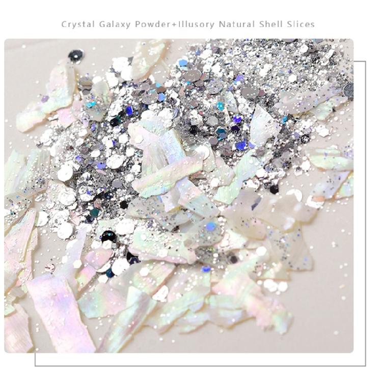 Unregelmäßige Nagel-Abalone-Muschelschalen-Scheiben Nagelglitzer-Flocken Nagelkunst-Muschelstück