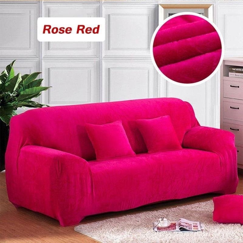 1-4 Seat Plush Sofa Cover Soft and Comfortable Recliner Sofa Cover Elastic Sofa Cover Soft Sofa Cover