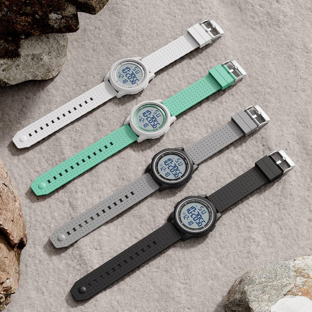 GOLDEN HOUR minimalist waterproof sports digital watch with display and rubber Unisex Men's Watch Ultra-thin, design, wide-angle strap. model.