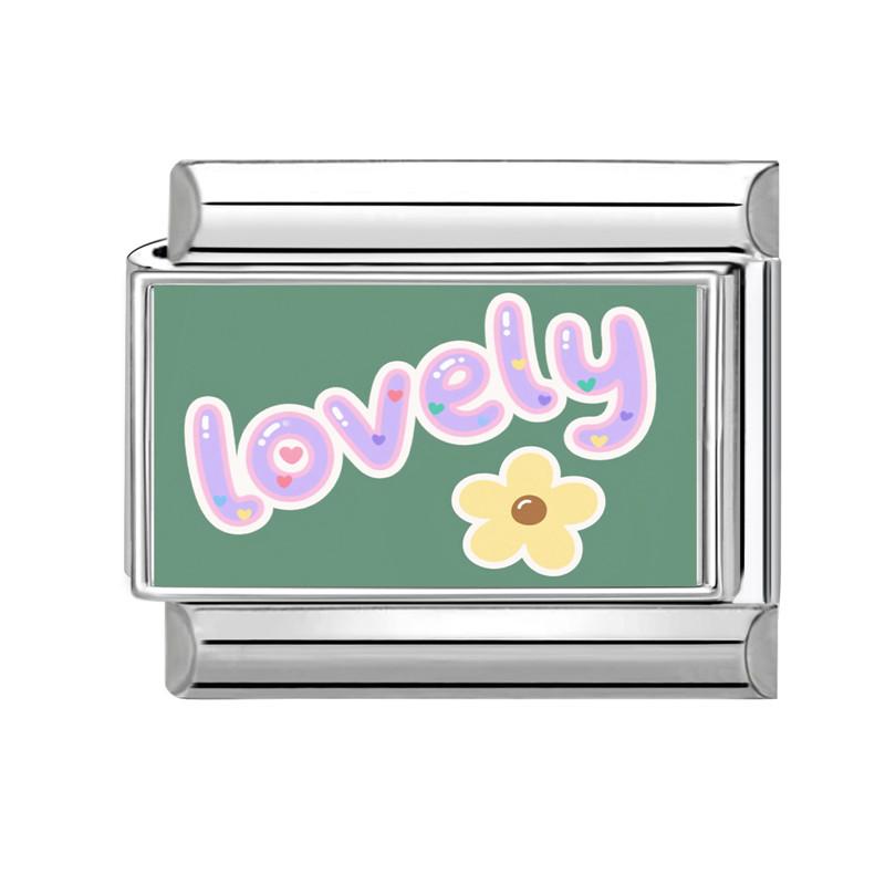 New Art Design Colorful Word Eyes Flower Luck Italian Charm Links Fit 9MM Stainless Steel Bracelet Women DIY Making Jewelry Gift
