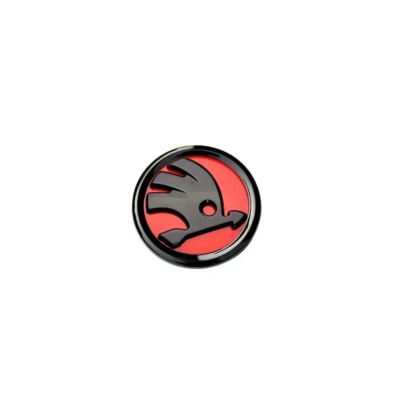 AAAJA1 2026 Hot For SKODA 46MM Car Steering Wheel Logo Emblem Sticker for Skoda Rapid Fabia Octavia Superb Laura VRS Yeti Kodiaq Karoq
