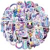 50 Steam Wave Psychedelic Graffiti Stickers Guitar Notebook Suitcase DIY Waterproof Stickers