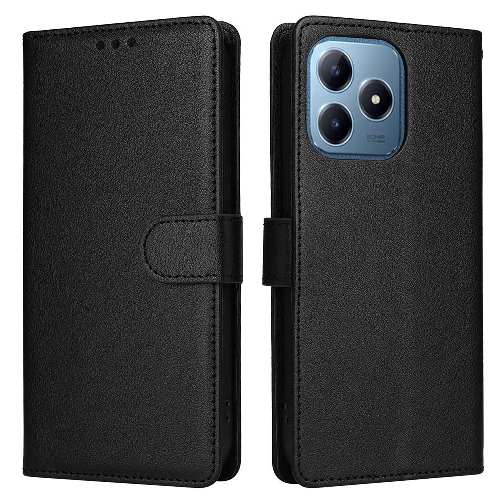 Phone Case For Realme C63 4G/C61 4G/C61 (India) 4G/Note 60/Narzo N63 4G Wallet Stand View PU Leather Cover with Wrist Strap