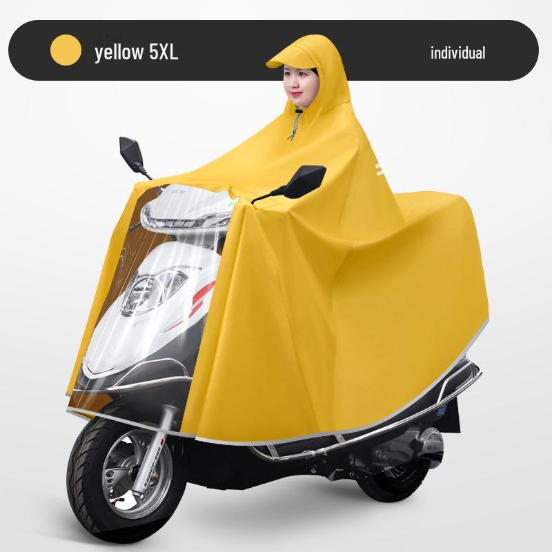 Unisex Electric Car Raincoat: Long, Full-Body, Extra Thick, Waterproof Poncho for Motorcycle Use