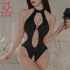 Sexy underwear autumn new sexy neck onesie pure want to open the file at home to show buttocks temptation uniform