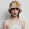 Poesiedame [Life PORTRAIT] Fur Meatel Hat In Aqua Mix