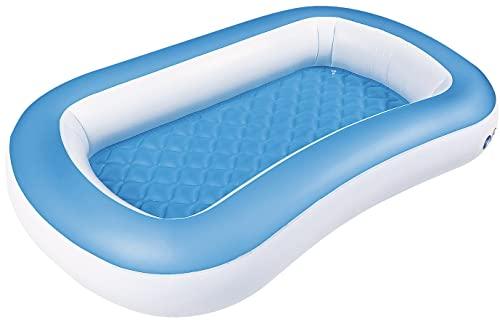 JILONG Giant Baby Pool, 163 X 104 X 25cm (inflated Size), with Air Cushion Bottom, JL-687904, BL/WH, Small